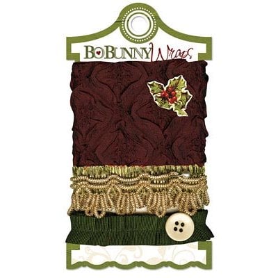 Bo Bunny - Noel Collection - Christmas - Ribbon Wraps - Holly Berry