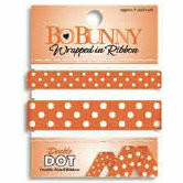 Bo Bunny Press - Double Dot - Wrapped In Ribbon - Orange Citrus, CLEARANCE