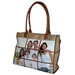 Braggables - Micro and Wet Croco Collection - 9 Window Large Tote - Khaki