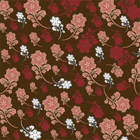 CherryArte - 12x12 Paper - Classic Coffee Collection - Java Blooms, CLEARANCE