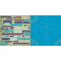 CherryArte - 12x12 Double-Sided Paper - Arcade Collection - Word Play, CLEARANCE