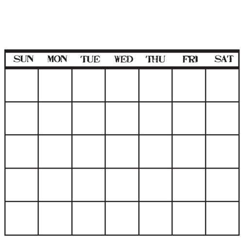 Canvas Corp - 12 x 12 Paper - Stamped Calendar - Black and White