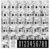 Canvas Corp - Black and White Collection - 12 x 12 Paper - Boxes of Numbers