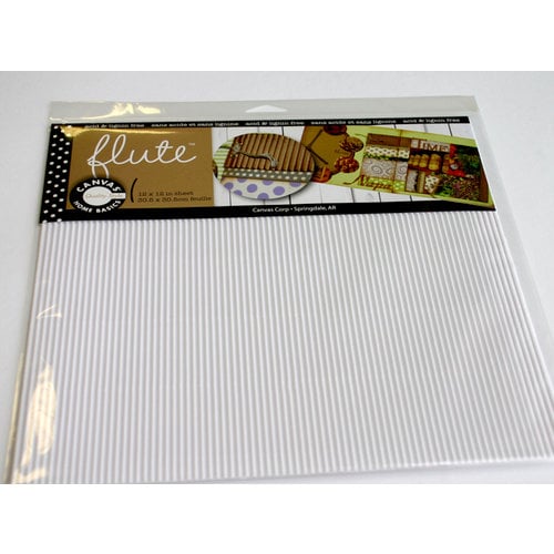 Canvas Corp - 12 x 12 Corrugated Paper - E-Flute Tile - White