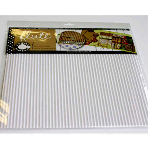 Canvas Corp - 12 x 12 Corrugated Paper - C-Flute Tile - White, BRAND NEW
