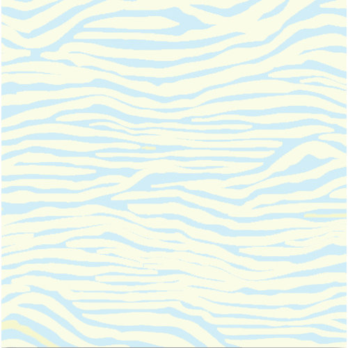 Canvas Corp - Pastel Collection - 12 x 12 Paper - Blue and Ivory Zebra