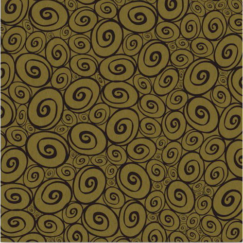 Canvas Corp - Black and Kraft Collection - 12 x 12 Paper - Swirls