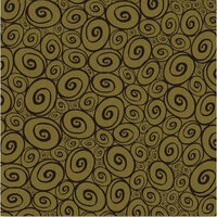 Canvas Corp - Black and Kraft Collection - 12 x 12 Paper - Swirls
