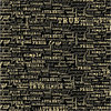 Canvas Corp - Black and Kraft Collection - 12 x 12 Paper - Fresh Words Reverse