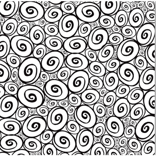 Canvas Corp - Black and White Collection - 12 x 12 Paper - Swirls