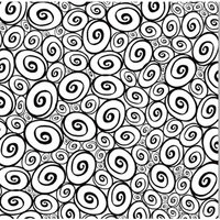 Canvas Corp - Black and White Collection - 12 x 12 Paper - Swirls