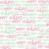 Canvas Corp - Christmas - 12 x 12 Paper - Happy Holidays on White