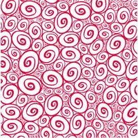 Canvas Corp - Red and White Collection - 12 x 12 Paper - Swirls