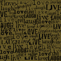 Canvas Corp - Black and Kraft Collection - 12 x 12 Paper - Live Love Laugh