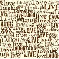 Canvas Corp - Chocolate and Vanilla Collection - 12 x 12 Paper - Live Love Laugh