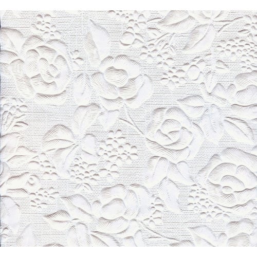 Canvas Corp - Handmade Collection - 12 x 12 Paper - Embossed Floral White