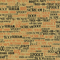Canvas Corp - Halloween - 12 x 12 Paper - Spooky Words on Kraft