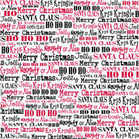 Canvas Corp - Christmas - 12 x 12 Paper - St. Nick Words on White