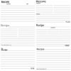 Canvas Corp - Black and White Collection - 12 x 12 Paper - Recipe Cards
