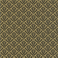 Canvas Corp - Black and Kraft Collection - 12 x 12 Paper - Damask