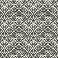 Canvas Corp - Black and Ivory Collection - 12 x 12 Paper - Damask