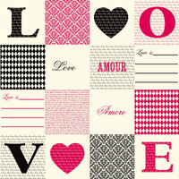 Canvas Corp - 12 x 12 Paper - Love, Amoure, Amore