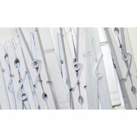 Canvas Corp - Decorative Clothespins - White