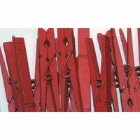 Canvas Corp - Decorative Clothespins - Red