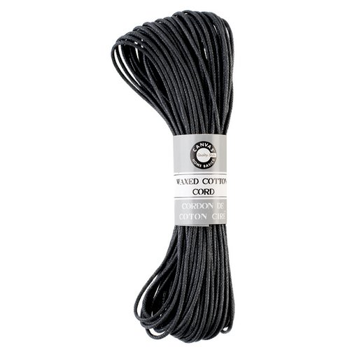 Canvas Corp - Waxed Cotton Cord - Black - 30 Feet