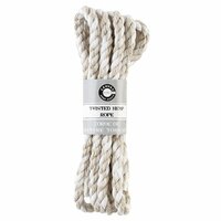 Canvas Corp - Twisted Hemp Rope - Natural and White - 12 Feet
