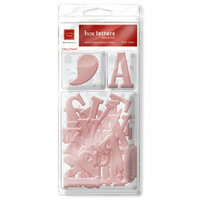 Chatterbox - Box Letters - Self-Adhesive Textured Chipboard Alphabet, Numbers and Shapes - Rosey, CLEARANCE