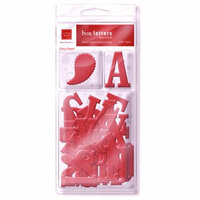 Chatterbox - Box Letters - Self-Adhesive Textured Chipboard Alphabet, Numbers and Shapes - Scarlet, CLEARANCE