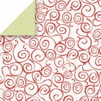 Chatterbox - Scrapbook Walls - 12x12 Paper Doublesided - Gingerbread House - Frosting Swirls, CLEARANCE