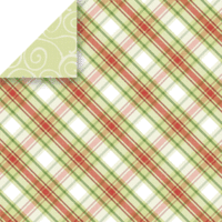 Chatterbox - Scrapbook Walls - 12x12 Cardstock Doublesided - Gingerbread House - Gingerbread Plaid, CLEARANCE