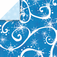 Chatterbox - Scrapbook Walls - 12x12 Cardstock Doublesided - Igloo - Blizzard Swirls, CLEARANCE