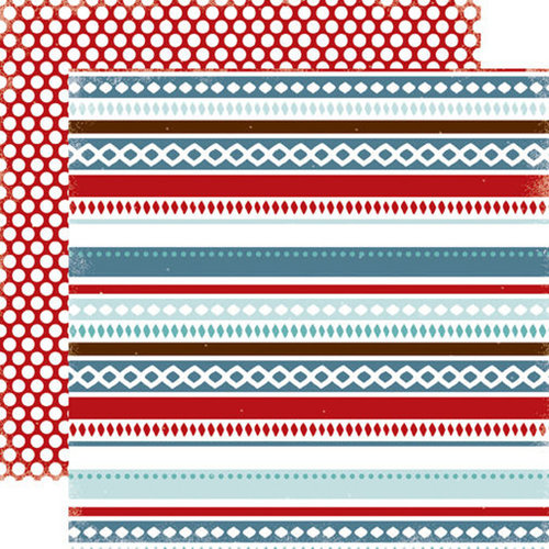 Carta Bella Paper - All Bundled Up Collection - Christmas - 12 x 12 Double Sided Paper - Winter Stripe