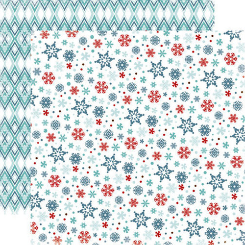 Carta Bella Paper - All Bundled Up Collection - Christmas - 12 x 12 Double Sided Paper - Small Snowflakes