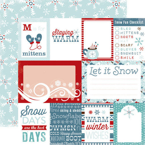 Carta Bella Paper - All Bundled Up Collection - Christmas - 12 x 12 Double Sided Paper - Journaling Cards