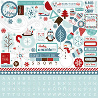 Carta Bella Paper - All Bundled Up Collection - Christmas - 12 x 12 Cardstock Stickers - Element Sticker