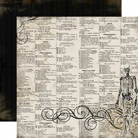 Carta Bella Paper - All Hallow's Eve Collection - Halloween - 12 x 12 Double Sided Paper - Skeleton