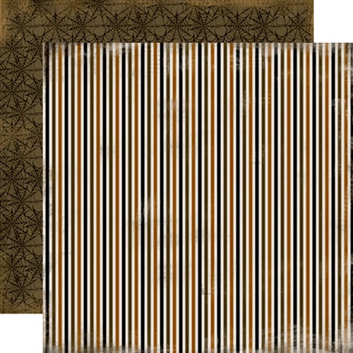 Carta Bella Paper - All Hallow's Eve Collection - Halloween - 12 x 12 Double Sided Paper - Scary Stripe