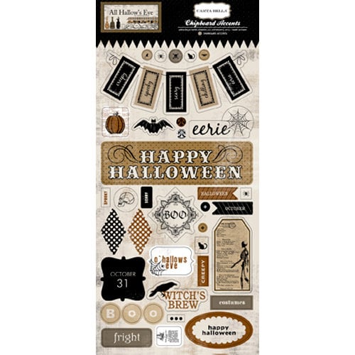 Carta Bella Paper - All Hallow's Eve Collection - Halloween - Chipboard Stickers