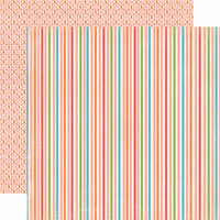 Carta Bella Paper - Alphabet Junction Collection - 12 x 12 Double Sided Paper - Delightful Stripe