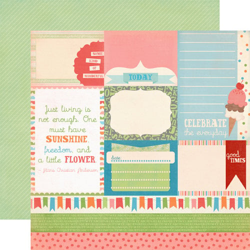 Carta Bella Paper - Alphabet Junction Collection - 12 x 12 Double Sided Paper - Alpha Cards