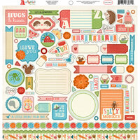 Carta Bella Paper - Alphabet Junction Collection - 12 x 12 Cardstock Stickers - Elements