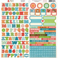 Carta Bella Paper - Alphabet Junction Collection - 12 x 12 Cardstock Stickers - Alphabet