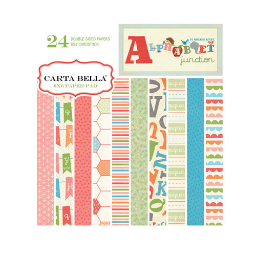 Carta Bella Paper - Alphabet Junction Collection - 6 x 6 Paper Pad