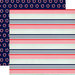 Carta Bella Paper - Ahoy There Collection - 12 x 12 Double Sided Paper - Nautical Stripe