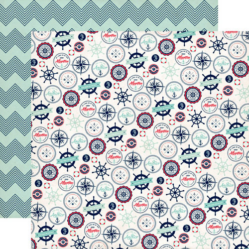 Carta Bella Paper - Ahoy There Collection - 12 x 12 Double Sided Paper - My Anchor