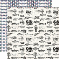 Carta Bella Paper - Ahoy There Collection - 12 x 12 Double Sided Paper - Sea Creatures